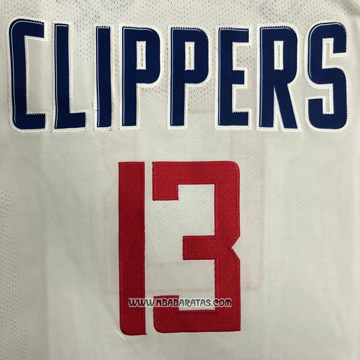 Camiseta Los Angeles Clippers Paul George #13 Association 2020-21 Autentico Blanco